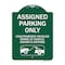 Signmission Parking Restriction Assigned Parking Unauthorized Vehicles Towed at Owner Expense, GW-1824-23374 A-DES-GW-1824-23374 - alternate 1